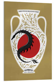 Gallery print Photia - Japanese dragon and red moon vase