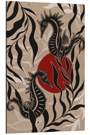 Magnettafel Versteckspiel - Botanische Seepferdchen und Mond