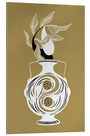 Galleriprint Zahar - Gold and white pear and vase