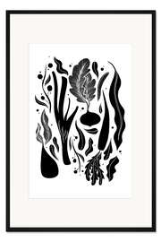 Gerahmter Kunstdruck Yucca - Abstraktes Obst und Gemüse