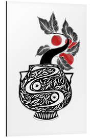 Magnettafel Santara - Vase und Bonsai-Orangenbaum