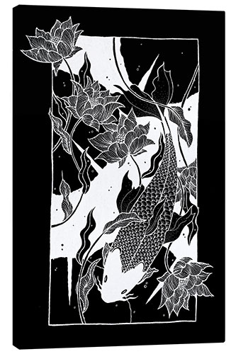 Canvas print Flow - Japanese koi carp fish