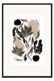 Gerahmter Kunstdruck Ökosystem - Abstrakte botanische Illustration