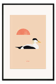 Gerahmter Kunstdruck Eider