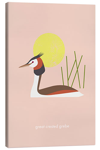 Quadro em tela Great crested grebe