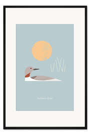 Gerahmter Kunstdruck Northern Diver