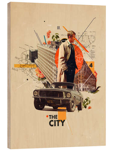 Print på træ The City 1968