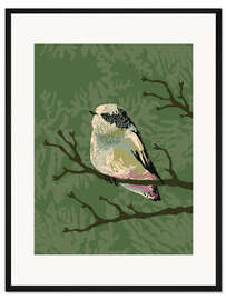 Gerahmter Kunstdruck Vogel im Sommerwald