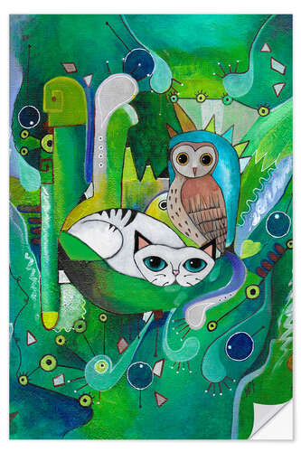 Wall sticker Owl and pussycat