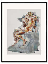 Impression artistique encadrée Le baiser