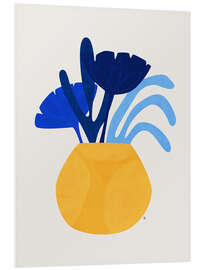 Tableau en PVC Blue Plant Yellow Pot