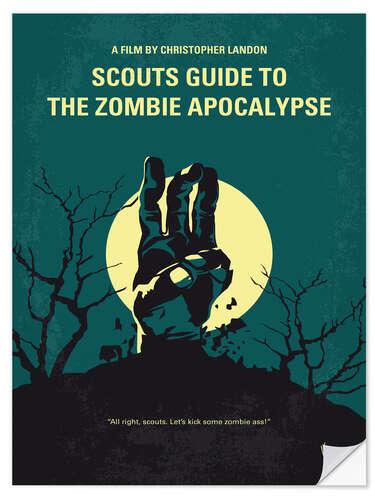 Selvklebende plakat Scouts guide to the zombie apocalypse