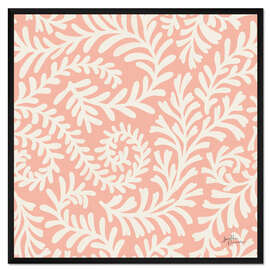 Gerahmter Kunstdruck Botanisches Muster am Meer