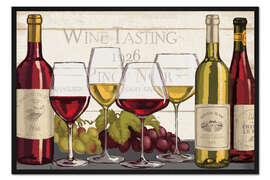 Gerahmter Kunstdruck Weinprobe I.