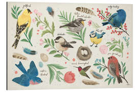 Magnettafel Vogelstudie