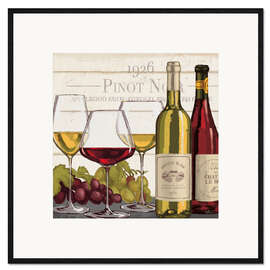Inramat konsttryck Wine tasting III
