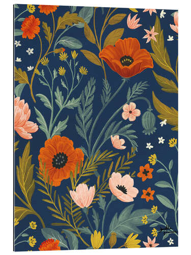 Gallery print Blue botanical pattern