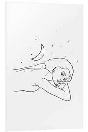 Foam board print The moon and stars follow her wherever she goes