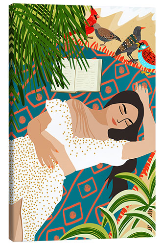 Canvas print Beach, Read, Sleep, Repeat