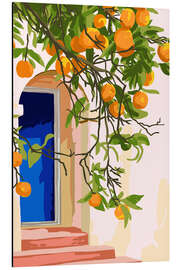 Aluminium print The Orange Tree in front of the Door