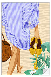 Selvklebende plakat I Followed my Heart and it led me to the Beach