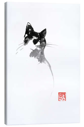 Canvas print Peeking cat I