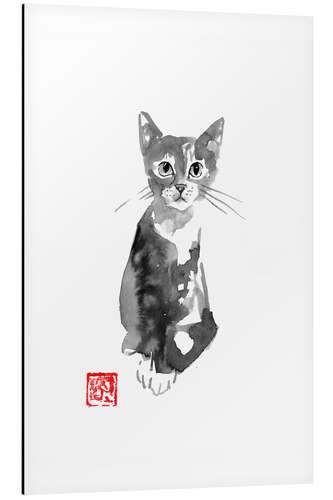 Tableau en aluminium Grey Kitten