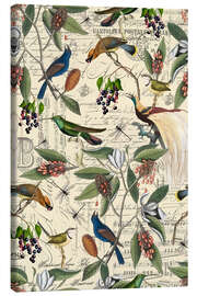 Canvas print Birds and magnolias