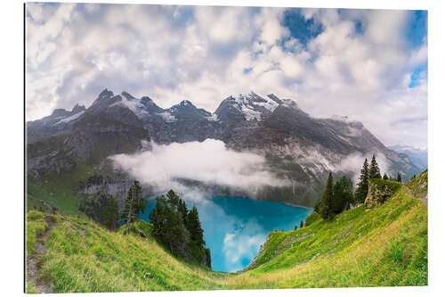 Gallery Print Panorama des Oeschinensees, Berner Oberland, Schweiz