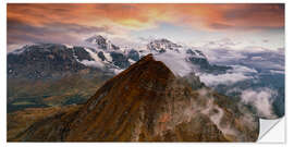 Wall sticker Jungfrau Mountains at sunset, Bernese Oberland, Switzerland