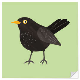 Selvklebende plakat Blackbird