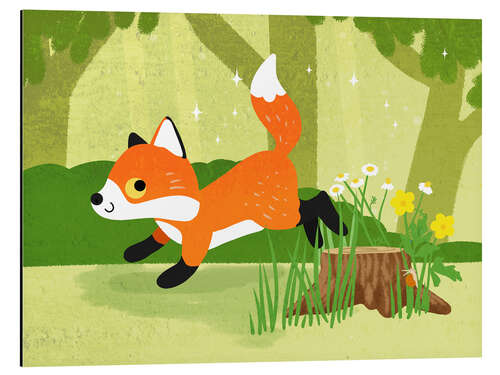 Aluminium print Little fox