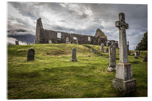 Acrylic print Ruin of the Church of Kilchrist, Isle of Skye