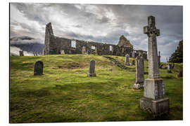 Tableau en aluminium Ruine de l'église de Kilchrist, île de Skye