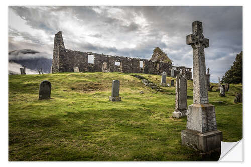 Sticker mural Ruine de l'église de Kilchrist, île de Skye