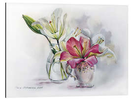 Magnettafel Weiße Lilien