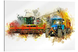 Gallery print Combine harvester at harvest