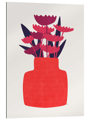 Gallery print Pink Flowers Red Vase