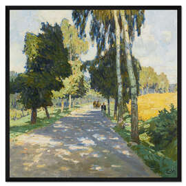 Gerahmter Kunstdruck Baumallee in Bruntál