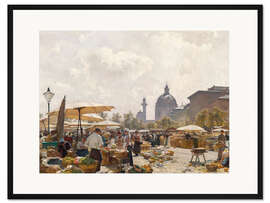 Gerahmter Kunstdruck Der Naschmarkt in Wien