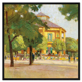 Gerahmter Kunstdruck Lusthaus, Prater, Wien