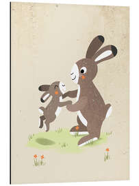 Magnettafel Hasenumarmung