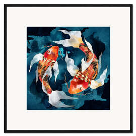 Framed art print Metallic Koi II - SpaceFrog Designs