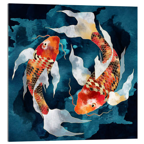 Gallery Print Metallische Koi II