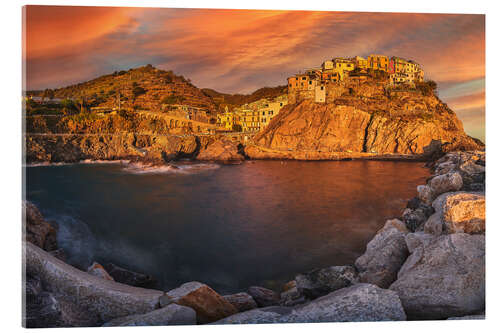 Stampa su vetro acrilico Manarola, Italia