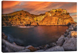 Canvas print Manarola, Italy