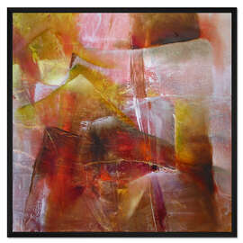 Gerahmter Kunstdruck Abstraktes Farbspiel