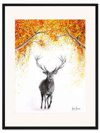 Gerahmter Kunstdruck Der träumende Hirsch
