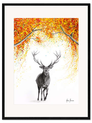 Inramat konsttryck The dreaming deer