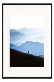 Gerahmter Kunstdruck Bergwanderung